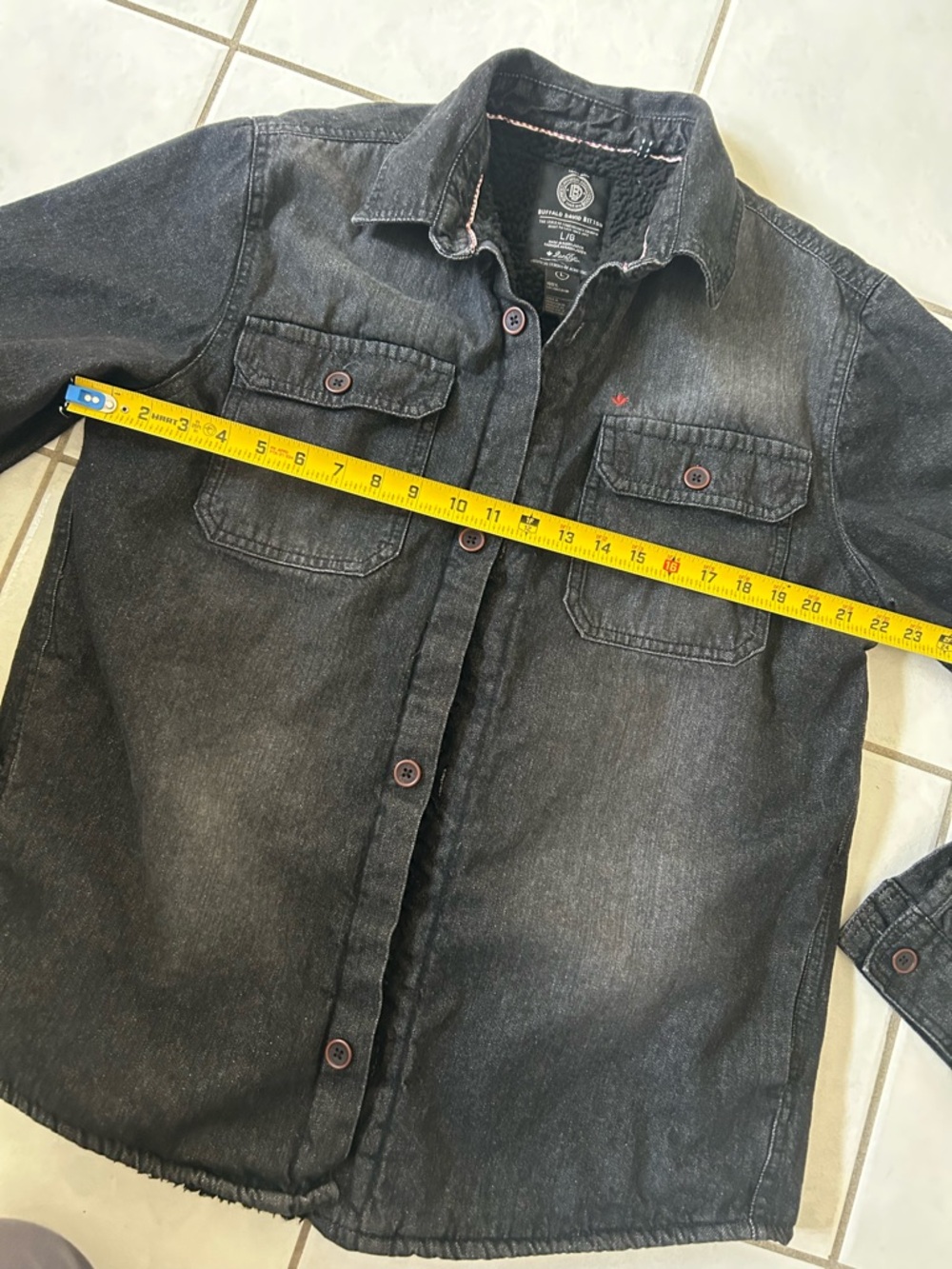 Buffalo David Bitton Black Sherpa-Lined Denim Jacket - Picture 5 of 7